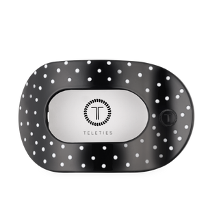 Teleties Black Polka Dot Party Large Flat Round Hair Clip