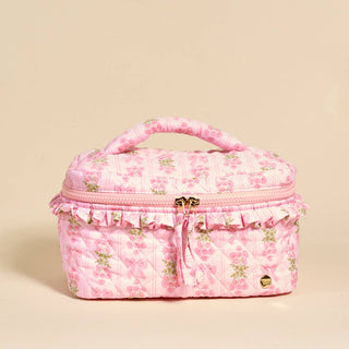 The Darling Effect Glam & Go Quilted Cosmetic Bag – Oh So Fancy Pink