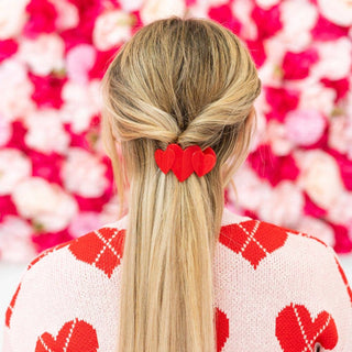 Flat Hair Clip | Tiny | Red Heart to Heart