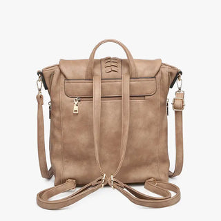 Tan Distressed Convertible Backpack