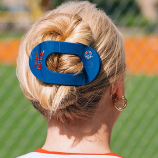 Teleties Chicago Cubs Large Flat Round Hair Clip