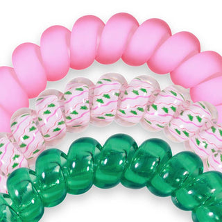 Teleties Spiral Hair Coils | Large | Merry Pinkmas Hair Ties