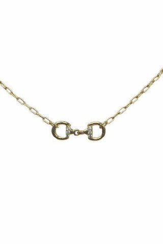 Gold Horse Bit 16"-18" Necklace