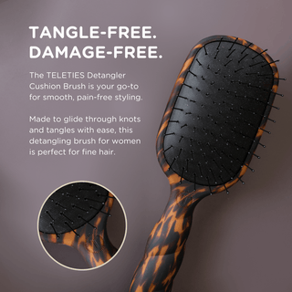 Teleties Detangler Hair Brush for Fine Hair – Tortoise