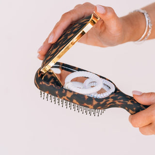 Teleties Detangler Brush for Thick Hair - Tortoise