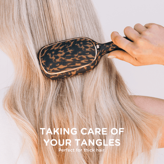 Teleties Detangler Brush for Thick Hair - Tortoise