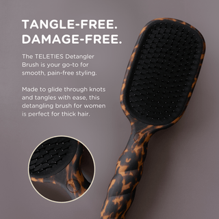 Teleties Detangler Brush for Thick Hair - Tortoise