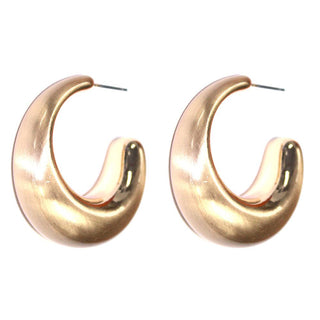 Matte Gold Hoop .5" Earring