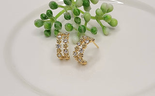 Dainty Gold CZ Hoops