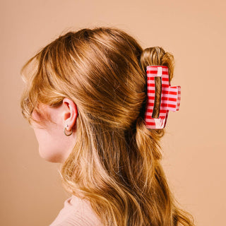 The Darling Effect Claw Clip - Peppermint Stripe