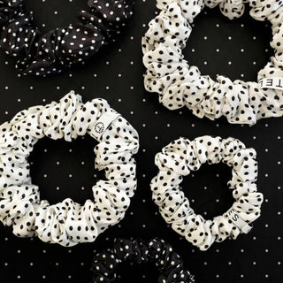 Teleties Polka Dot Party Small Silk Scrunchie