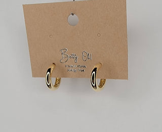 Tiny Shiny Gold Hoop Earrings