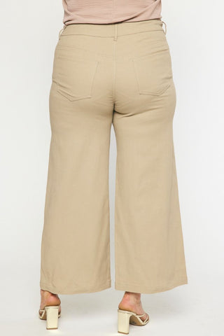 Plus Tan Wide Leg Pants