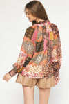 Paisley Patchwork Long Sleeve Top