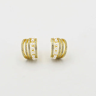 Treasure Jewels Gaia Pearly Earrings - Gold
