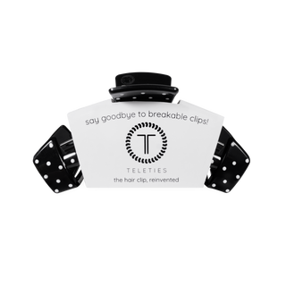 Teleties Classic Black Polka Dot Party Medium Claw Clip