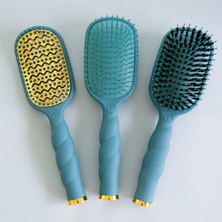 Teleties Boar Bristle Brush - Teal With It
