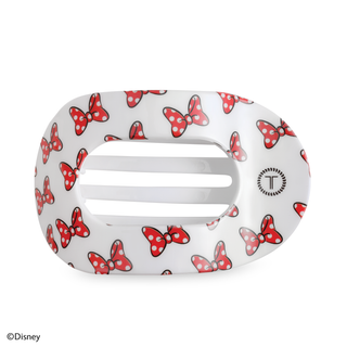 Teleties x Disney Flat Round Hair Clip | Large | Minnie Mouse Loves Her Bows!