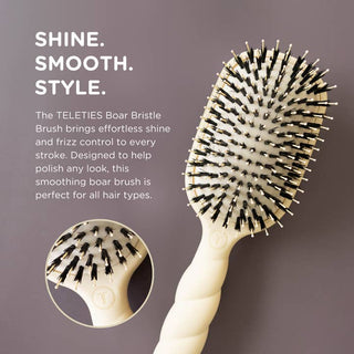 Teleties Boar Bristle Brush - Tan