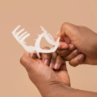Teleties Open Coconut White Medium Hair Clip