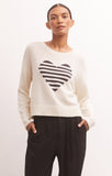 Z Supply Sienna Heart Sweater - Sandstone