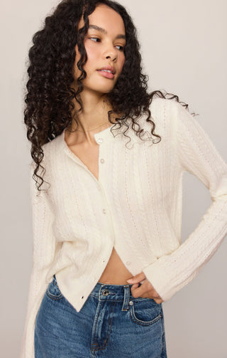 Z Supply Medina Cable Cardigan - Cloud