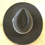 Black Hat with Ribbon Trim