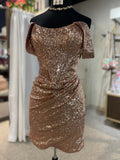 Sherri Hill 55163 - Rose Gold Size 12
