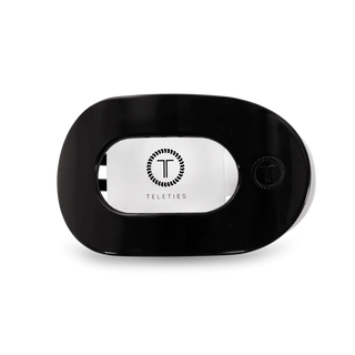 Teleties Jet Black Medium Flat Round Clip
