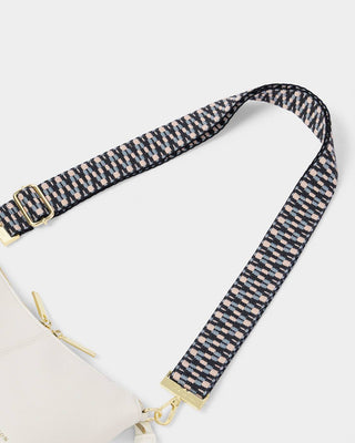 Katie Loxton Canvas Strap - Slate Zig Zag
