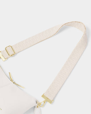 Katie Loxton Canvas Strap - Ecru Zig Zag