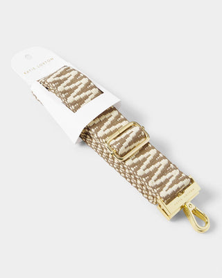 Katie Loxton Canvas Strap - Sand Zig Zag