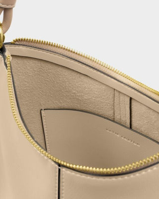 Katie Loxton Hallie Satchel Bag - Light Taupe