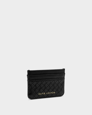 Katie Loxton Nova Woven Texture Card Holder - Black