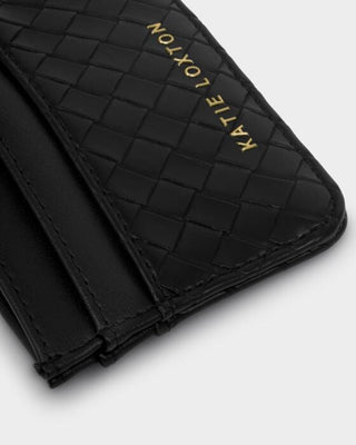 Katie Loxton Nova Woven Texture Card Holder - Black