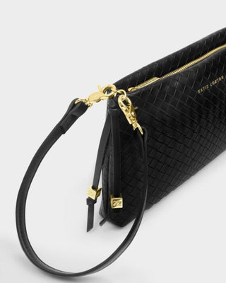 Katie Loxton Nova Woven Shoulder Bag - Black