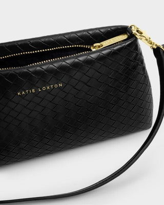 Katie Loxton Nova Woven Shoulder Bag - Black