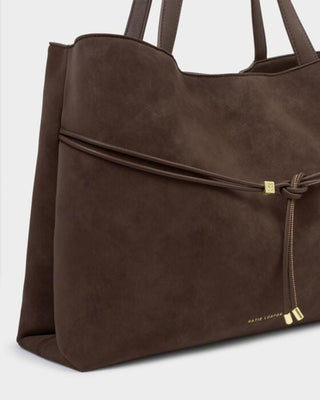 Katie Loxton Lori Suedette Tote Bag - Chocolate