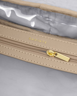 Katie Loxton Hanging Makeup & Toiletry Bag - Light Taupe