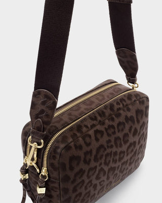 Katie Loxton Lottie Large Crossbody - Chocolate Leopard