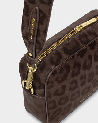 Katie Loxton Avery Small Crossbody Bag - Chocolate Leopard