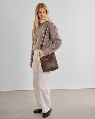 Katie Loxton Hallie Satchel Bag - Dark Chocolate