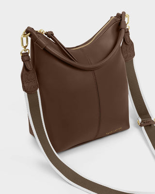 Katie Loxton Hallie Satchel Bag - Dark Chocolate