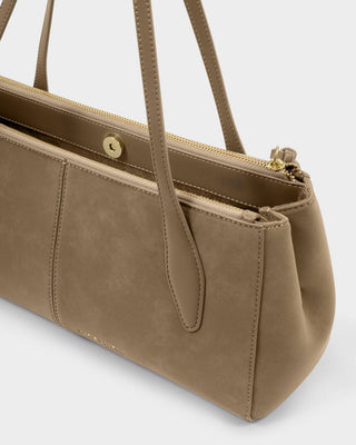 Katie Loxton Hattie Shoulder Bag - Taupe Suedette