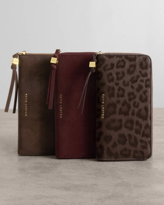 Katie Loxton Large Wallet - Chocolate Leopard