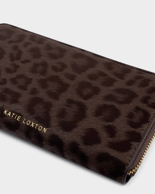 Katie Loxton Large Wallet - Chocolate Leopard