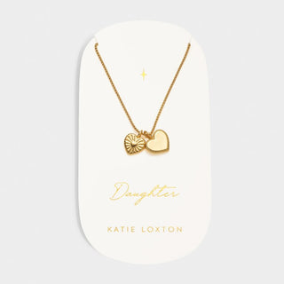 Katie Loxton 'Daughter' Waterproof Gold Charm Necklace