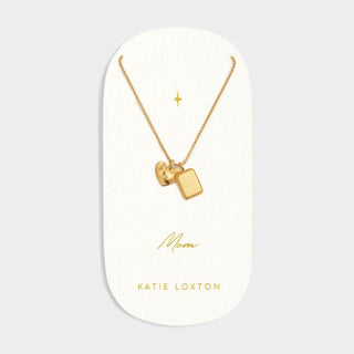Katie Loxton 'Mom' Waterproof Gold Charm Necklace