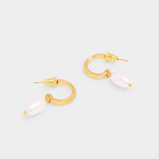 Katie Loxton Pearl Lustre Hoop Earrings