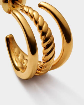 Katie Loxton Laia Waterproof Gold Illusion Hoop Earrings